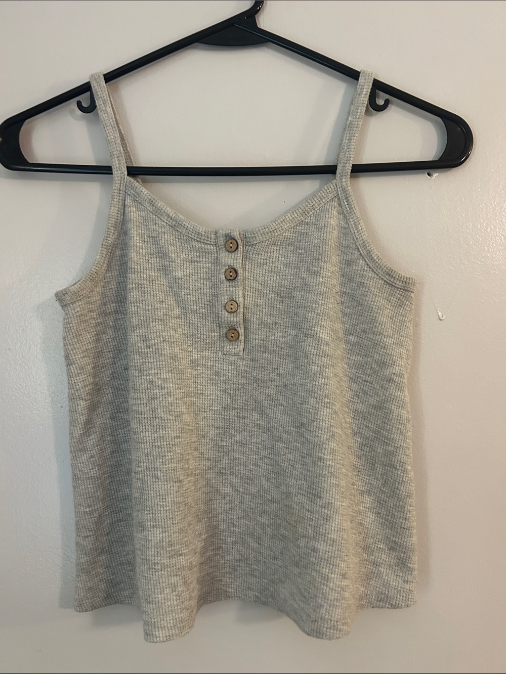 art class Heather Grey Ribbed Henley Cami
